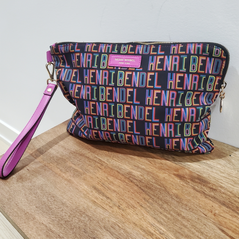 Henri Bendel Multicolor Logo Clutch